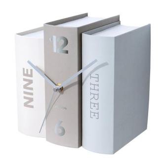 karlsson-tafelklok-book-20cm-grijs-8714302609879